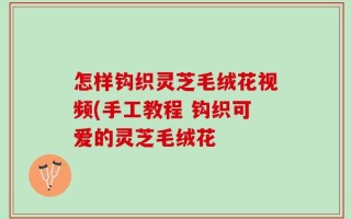 怎样钩织灵芝毛绒花视频(手工教程 钩织可爱的灵芝毛绒花