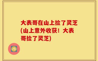 大表哥在山上捡了灵芝(山上意外收获！大表哥捡了灵芝)