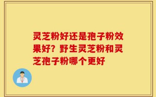 灵芝粉好还是孢子粉效果好？野生灵芝粉和灵芝孢子粉哪个更好