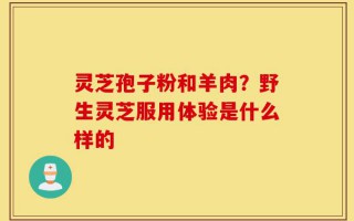 灵芝孢子粉和羊肉？野生灵芝服用体验是什么样的