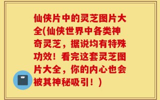 仙侠片中的灵芝图片大全(仙侠世界中各类神奇灵芝，据说均有特殊功效！看完这套灵芝图片大全，你的内心也会被其神秘吸引！)