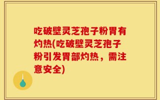 吃破壁灵芝孢子粉胃有灼热(吃破壁灵芝孢子粉引发胃部灼热，需注意安全)