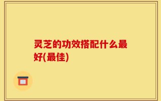 灵芝的功效搭配什么最好(最佳)