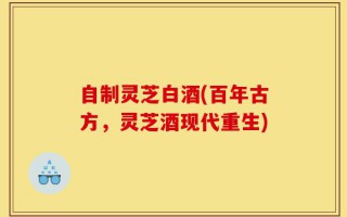 自制灵芝白酒(百年古方，灵芝酒现代重生)