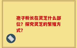 孢子粉长在灵芝什么部位？探究灵芝的繁殖方式？