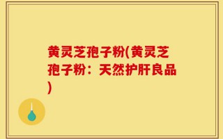 黄灵芝孢子粉(黄灵芝孢子粉：天然护肝良品)