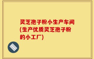 灵芝孢子粉小生产车间(生产优质灵芝孢子粉的小工厂)