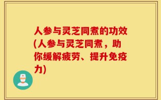 人参与灵芝同煮的功效(人参与灵芝同煮，助你缓解疲劳、提升免疫力)