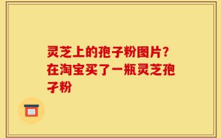 灵芝上的孢子粉图片？在淘宝买了一瓶灵芝孢孑粉