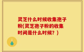 灵芝什么时候收集孢子粉(灵芝孢子粉的收集时间是什么时候？)