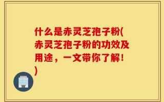 什么是赤灵芝孢子粉(赤灵芝孢子粉的功效及用途，一文带你了解！)