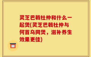 灵芝巴戟杜仲和什么一起煲(灵芝巴戟杜仲与何首乌同煲，滋补养生效果更佳)