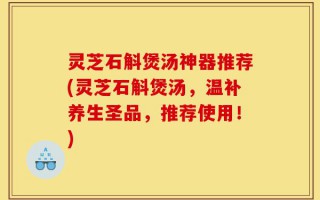 灵芝石斛煲汤神器推荐(灵芝石斛煲汤，温补养生圣品，推荐使用！)