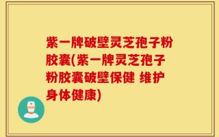 紫一牌破壁灵芝孢子粉胶囊(紫一牌灵芝孢子粉胶囊破壁保健 维护身体健康)