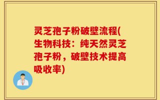 灵芝孢子粉破壁流程(生物科技：纯天然灵芝孢子粉，破壁技术提高吸收率)