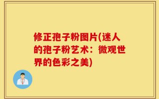修正孢子粉图片(迷人的孢子粉艺术：微观世界的色彩之美)