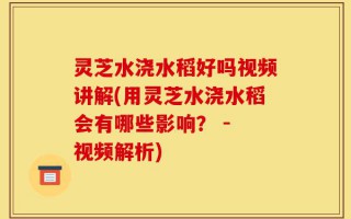 灵芝水浇水稻好吗视频讲解(用灵芝水浇水稻会有哪些影响？ - 视频解析)