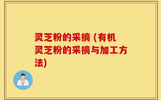 灵芝粉的采摘 (有机灵芝粉的采摘与加工方法)