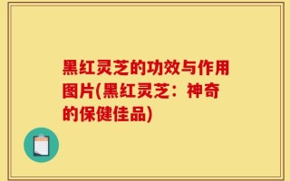 黑红灵芝的功效与作用图片(黑红灵芝：神奇的保健佳品)