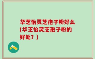 华芝怡灵芝孢子粉好么(华芝怡灵芝孢子粉的好处？)