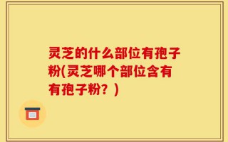 灵芝的什么部位有孢子粉(灵芝哪个部位含有有孢子粉？)