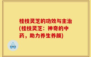 桂枝灵芝的功效与主治(桂枝灵芝：神奇的中药，助力养生养颜)