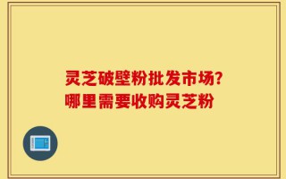 灵芝破壁粉批发市场？哪里需要收购灵芝粉