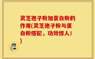 灵芝孢子粉加蛋白粉的作用(灵芝孢子粉与蛋白粉搭配，功效惊人！)