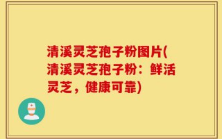 清溪灵芝孢子粉图片(清溪灵芝孢子粉：鲜活灵芝，健康可靠)