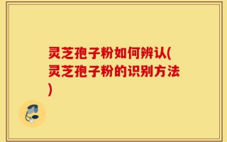 灵芝孢子粉如何辨认(灵芝孢子粉的识别方法)