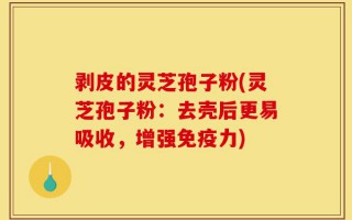 剥皮的灵芝孢子粉(灵芝孢子粉：去壳后更易吸收，增强免疫力)