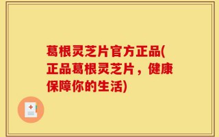 葛根灵芝片官方正品(正品葛根灵芝片，健康保障你的生活)
