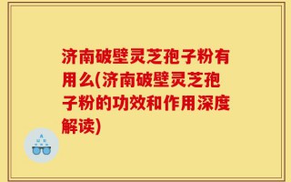 济南破壁灵芝孢子粉有用么(济南破壁灵芝孢子粉的功效和作用深度解读)
