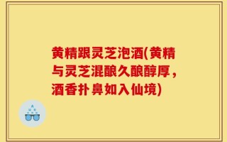 黄精跟灵芝泡酒(黄精与灵芝混酿久酿醇厚，酒香扑鼻如入仙境)
