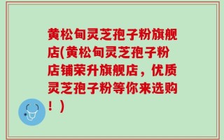 黄松甸灵芝孢子粉旗舰店(黄松甸灵芝孢子粉店铺荣升旗舰店，优质灵芝孢子粉等你来选购！)