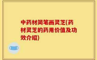 中药材简笔画灵芝(药材灵芝的药用价值及功效介绍)