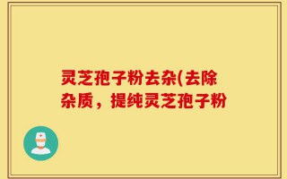 灵芝孢子粉去杂(去除杂质，提纯灵芝孢子粉