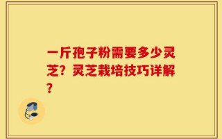 一斤孢子粉需要多少灵芝？灵芝栽培技巧详解？
