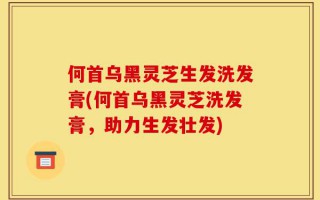 何首乌黑灵芝生发洗发膏(何首乌黑灵芝洗发膏，助力生发壮发)