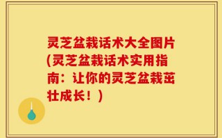 灵芝盆栽话术大全图片(灵芝盆栽话术实用指南：让你的灵芝盆栽茁壮成长！)