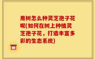 用树怎么种灵芝孢子花呢(如何在树上种植灵芝孢子花，打造丰富多彩的生态系统)
