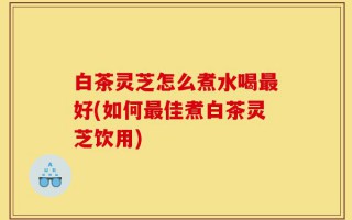 白茶灵芝怎么煮水喝最好(如何最佳煮白茶灵芝饮用)