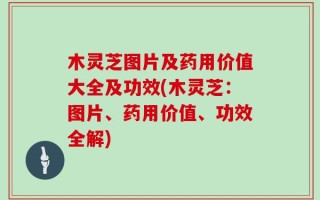 木灵芝图片及药用价值大全及功效(木灵芝：图片、药用价值、功效全解)