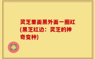灵芝里面黑外面一圈红(黑芝红边：灵芝的神奇变种)