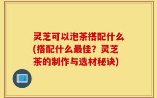 灵芝可以泡茶搭配什么(搭配什么最佳？灵芝茶的制作与选材秘诀)