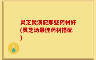 灵芝煲汤配那些药材好(灵芝汤最佳药材搭配)