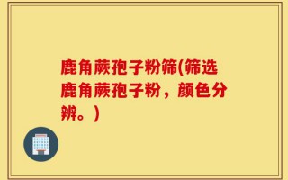 鹿角蕨孢子粉筛(筛选鹿角蕨孢子粉，颜色分辨。)