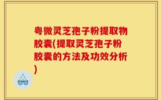 粤微灵芝孢子粉提取物胶囊(提取灵芝孢子粉胶囊的方法及功效分析)
