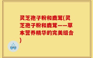 灵芝孢子粉和鹿茸(灵芝孢子粉和鹿茸——草本营养精华的完美组合)