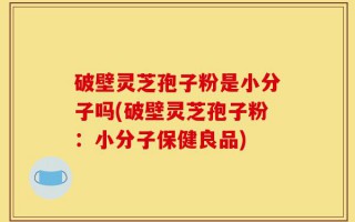 破壁灵芝孢子粉是小分子吗(破壁灵芝孢子粉：小分子保健良品)